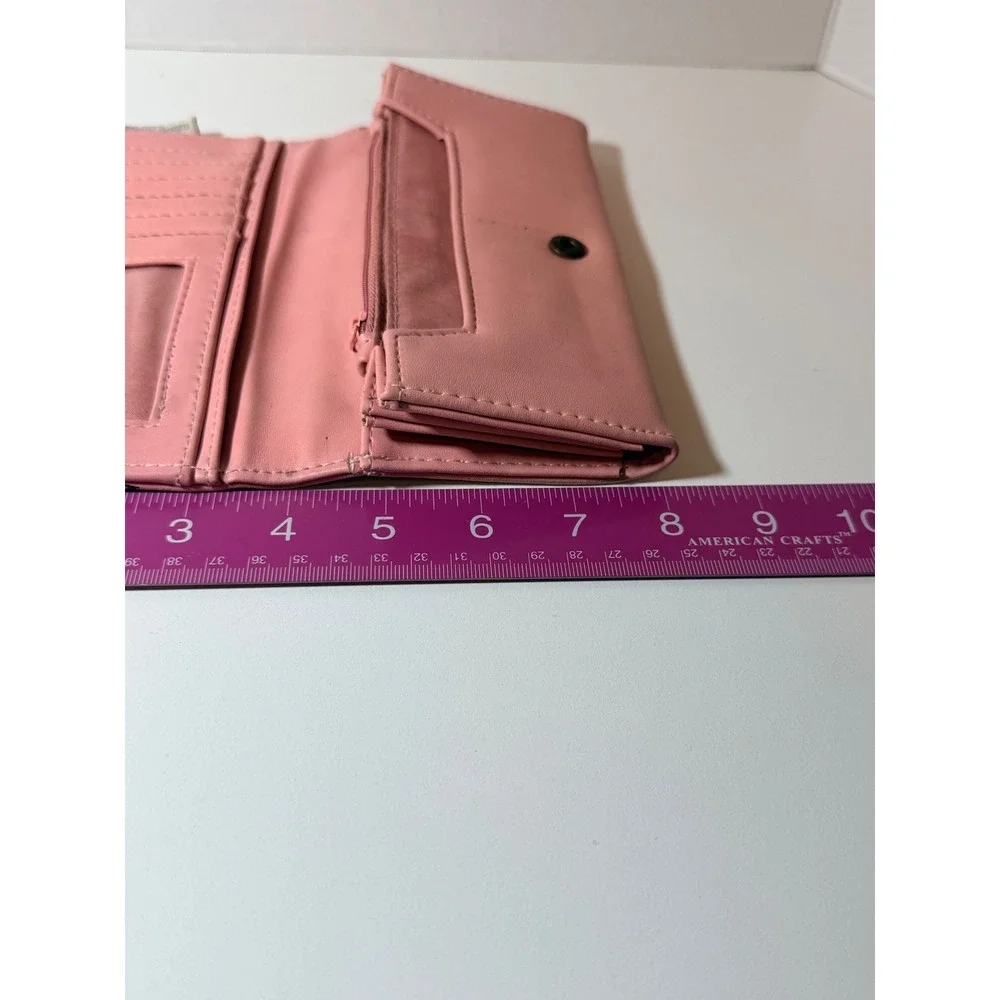 Disaster Designs Moomin Wallet Sz OS Pink Floral Hug Long Bifold Whimsical